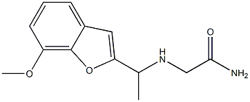 2-{[1-(7-methoxy-1-benzofuran-2-yl)ethyl]amino}acetamide Structure