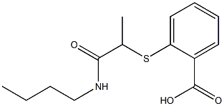2-{[1-(butylcarbamoyl)ethyl]sulfanyl}benzoic acid Structure