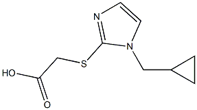 2-{[1-(cyclopropylmethyl)-1H-imidazol-2-yl]sulfanyl}acetic acid Structure