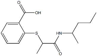 2-{[1-(pentan-2-ylcarbamoyl)ethyl]sulfanyl}benzoic acid 구조식 이미지