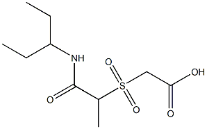 2-{[1-(pentan-3-ylcarbamoyl)ethane]sulfonyl}acetic acid Structure