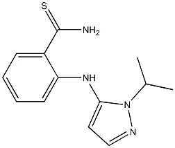 2-{[1-(propan-2-yl)-1H-pyrazol-5-yl]amino}benzene-1-carbothioamide 구조식 이미지