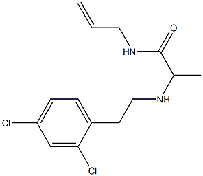 2-{[2-(2,4-dichlorophenyl)ethyl]amino}-N-(prop-2-en-1-yl)propanamide 구조식 이미지