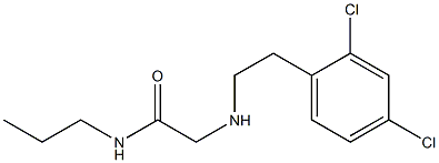 2-{[2-(2,4-dichlorophenyl)ethyl]amino}-N-propylacetamide 구조식 이미지