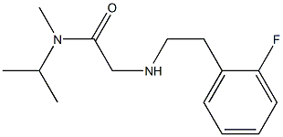 2-{[2-(2-fluorophenyl)ethyl]amino}-N-methyl-N-(propan-2-yl)acetamide 구조식 이미지