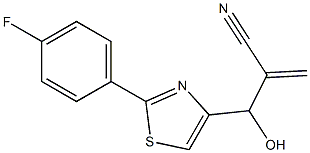 2-{[2-(4-fluorophenyl)-1,3-thiazol-4-yl](hydroxy)methyl}prop-2-enenitrile 구조식 이미지