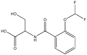 2-{[2-(difluoromethoxy)phenyl]formamido}-3-hydroxypropanoic acid Structure