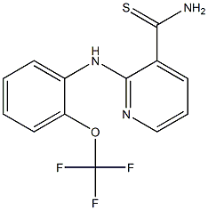 2-{[2-(trifluoromethoxy)phenyl]amino}pyridine-3-carbothioamide 구조식 이미지