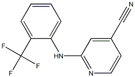 2-{[2-(trifluoromethyl)phenyl]amino}pyridine-4-carbonitrile 구조식 이미지