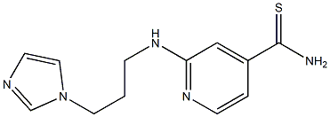 2-{[3-(1H-imidazol-1-yl)propyl]amino}pyridine-4-carbothioamide 구조식 이미지