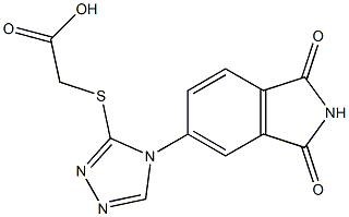 2-{[4-(1,3-dioxo-2,3-dihydro-1H-isoindol-5-yl)-4H-1,2,4-triazol-3-yl]sulfanyl}acetic acid Structure