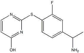 2-{[4-(1-aminoethyl)-2-fluorophenyl]sulfanyl}pyrimidin-4-ol Structure