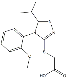 2-{[4-(2-methoxyphenyl)-5-(propan-2-yl)-4H-1,2,4-triazol-3-yl]sulfanyl}acetic acid 구조식 이미지