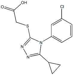 2-{[4-(3-chlorophenyl)-5-cyclopropyl-4H-1,2,4-triazol-3-yl]sulfanyl}acetic acid Structure