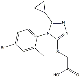 2-{[4-(4-bromo-2-methylphenyl)-5-cyclopropyl-4H-1,2,4-triazol-3-yl]sulfanyl}acetic acid 구조식 이미지