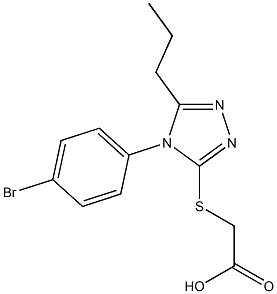 2-{[4-(4-bromophenyl)-5-propyl-4H-1,2,4-triazol-3-yl]sulfanyl}acetic acid Structure