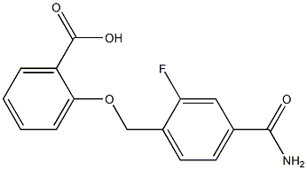 2-{[4-(aminocarbonyl)-2-fluorobenzyl]oxy}benzoic acid 구조식 이미지