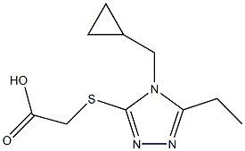 2-{[4-(cyclopropylmethyl)-5-ethyl-4H-1,2,4-triazol-3-yl]sulfanyl}acetic acid 구조식 이미지