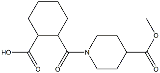 2-{[4-(methoxycarbonyl)piperidin-1-yl]carbonyl}cyclohexanecarboxylic acid 구조식 이미지