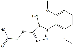2-{[4-amino-5-(2,6-dimethoxyphenyl)-4H-1,2,4-triazol-3-yl]sulfanyl}acetic acid Structure