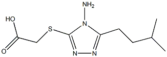 2-{[4-amino-5-(3-methylbutyl)-4H-1,2,4-triazol-3-yl]sulfanyl}acetic acid 구조식 이미지