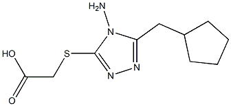 2-{[4-amino-5-(cyclopentylmethyl)-4H-1,2,4-triazol-3-yl]sulfanyl}acetic acid Structure