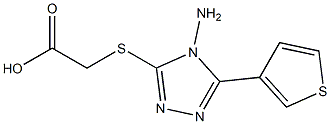 2-{[4-amino-5-(thiophen-3-yl)-4H-1,2,4-triazol-3-yl]sulfanyl}acetic acid Structure