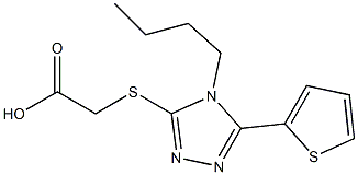 2-{[4-butyl-5-(thiophen-2-yl)-4H-1,2,4-triazol-3-yl]sulfanyl}acetic acid Structure