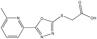 2-{[5-(6-methylpyridin-2-yl)-1,3,4-oxadiazol-2-yl]sulfanyl}acetic acid Structure