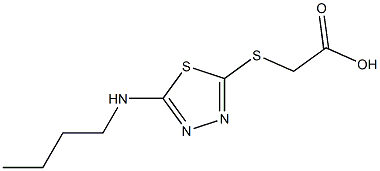 2-{[5-(butylamino)-1,3,4-thiadiazol-2-yl]sulfanyl}acetic acid Structure