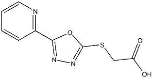 2-{[5-(pyridin-2-yl)-1,3,4-oxadiazol-2-yl]sulfanyl}acetic acid 구조식 이미지