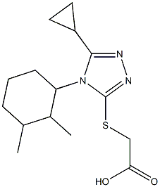 2-{[5-cyclopropyl-4-(2,3-dimethylcyclohexyl)-4H-1,2,4-triazol-3-yl]sulfanyl}acetic acid Structure