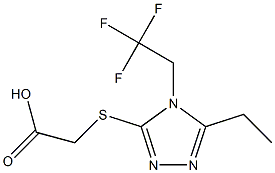 2-{[5-ethyl-4-(2,2,2-trifluoroethyl)-4H-1,2,4-triazol-3-yl]sulfanyl}acetic acid Structure