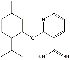 2-{[5-methyl-2-(propan-2-yl)cyclohexyl]oxy}pyridine-3-carboximidamide 구조식 이미지