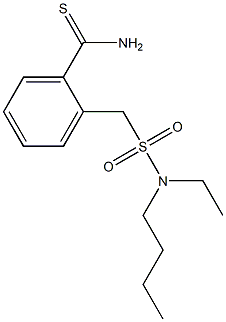 2-{[butyl(ethyl)sulfamoyl]methyl}benzene-1-carbothioamide 구조식 이미지