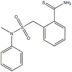 2-{[methyl(phenyl)sulfamoyl]methyl}benzene-1-carbothioamide 구조식 이미지