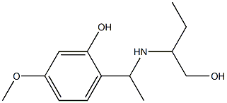 2-{1-[(1-hydroxybutan-2-yl)amino]ethyl}-5-methoxyphenol 구조식 이미지