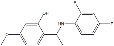 2-{1-[(2,4-difluorophenyl)amino]ethyl}-5-methoxyphenol Structure