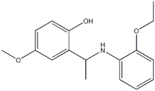 2-{1-[(2-ethoxyphenyl)amino]ethyl}-4-methoxyphenol Structure