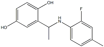 2-{1-[(2-fluoro-4-methylphenyl)amino]ethyl}benzene-1,4-diol Structure