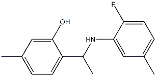 2-{1-[(2-fluoro-5-methylphenyl)amino]ethyl}-5-methylphenol Structure