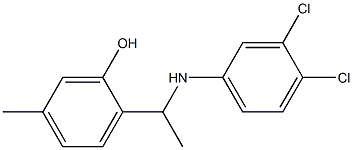 2-{1-[(3,4-dichlorophenyl)amino]ethyl}-5-methylphenol 구조식 이미지