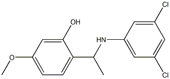 2-{1-[(3,5-dichlorophenyl)amino]ethyl}-5-methoxyphenol 구조식 이미지