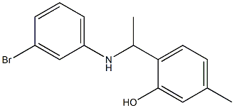 2-{1-[(3-bromophenyl)amino]ethyl}-5-methylphenol Structure