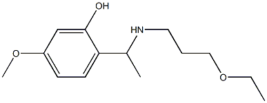 2-{1-[(3-ethoxypropyl)amino]ethyl}-5-methoxyphenol Structure