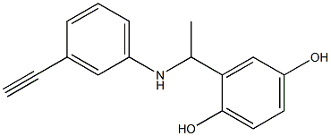 2-{1-[(3-ethynylphenyl)amino]ethyl}benzene-1,4-diol Structure