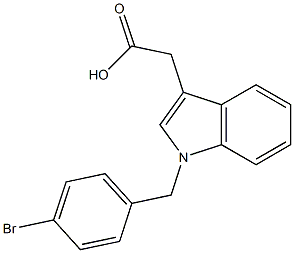 2-{1-[(4-bromophenyl)methyl]-1H-indol-3-yl}acetic acid 구조식 이미지