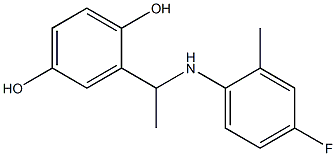 2-{1-[(4-fluoro-2-methylphenyl)amino]ethyl}benzene-1,4-diol 구조식 이미지