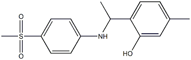 2-{1-[(4-methanesulfonylphenyl)amino]ethyl}-5-methylphenol 구조식 이미지