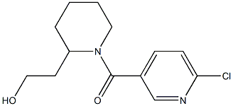 2-{1-[(6-chloropyridin-3-yl)carbonyl]piperidin-2-yl}ethan-1-ol Structure